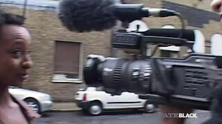 Interracial ebony Lala takes two men, I'm so jealous!