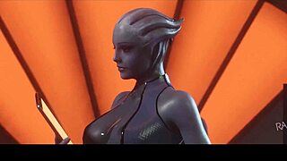 Liara Tsoni in a hot scene in Mass Effect