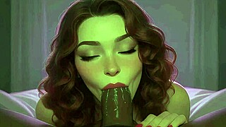 Redhead stepsister sucks big black cock at club pov