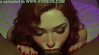 Redhead stepsister sucks big black cock at club pov