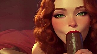 Redhead stepsister sucks big black cock at club pov