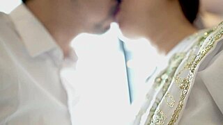 Close up and hardcore sex with an Indian babe in doggy style