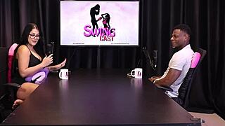 i lost the handjob game and flashed my big tits in sheer red lingerie