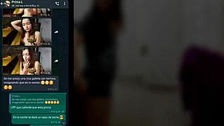 Hot teen gets naughty with cousin on cam show