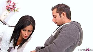 female teacher cougar seduces big dick guy 😈