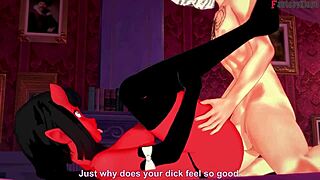 Meru the succubus in a hardcore scene for the first time in fantasyking3