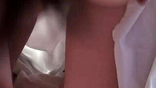 Horny Asian girlfriend gives homemade blowjob leading to cumshot