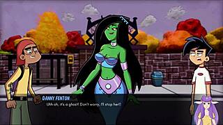 Yoga class with red-haired Danny Phantom and hot monster girls in Amity Park