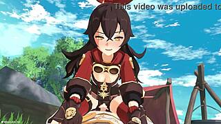 outride her - genshin impact amber x aether animation