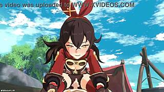 outride her - genshin impact amber x aether animation