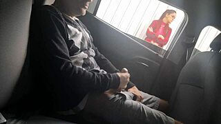 Masturbating Risky on the Street in Public for a Student Who Liked My Shaft