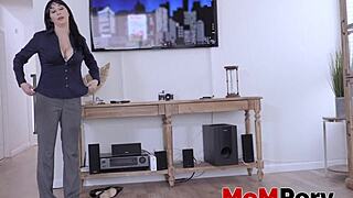 Stepmom Secretly Filmed Playing With Shaved Pussy