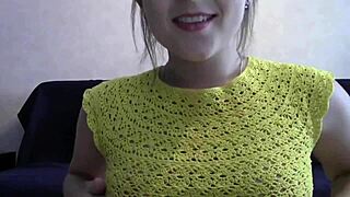 Chubby amateur cam girl boldly teases her pussy.