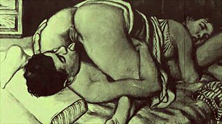 Vintage erotic anime illustration revives retro asian comic style passion