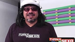 Double penetration action with hot Latina pornstar