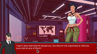 Pretty anime girl gets her big cans fondled by the handsome pepper trainer