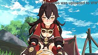 outride her - genshin impact amber x aether animation