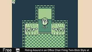 Riding office chair, firing twin-stick style at work