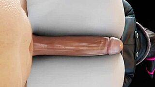 buttjob and thighjob in pov animation