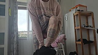 Gay BDSM action with a tight ass twink student