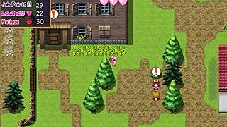 Noelle does her best with big tits and ass in hentai game toys