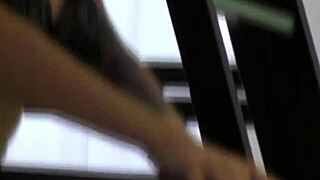 babe with tattoos banged sideways on the floor 😈