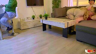 Damn, I banged my stepmom while her husband chatted on phone!