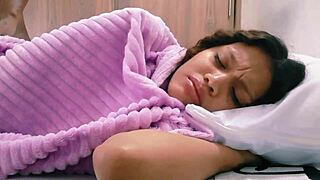 Skinny teen gets fucked hard by stepbrother in bed