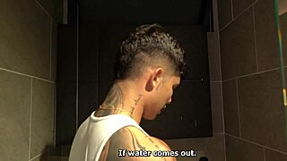 ugh, my embarrassing fat neighbor fixes my shower pipe while bent over... awkward! 😅