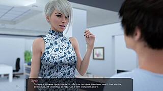 Bound Brunettes and Blondes Tease Big Cocks in Milfy City!