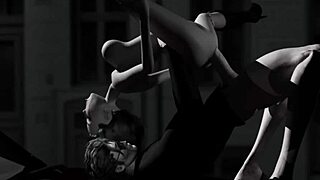 Wild 3D animated fuck with big tits girl riding huge cock in public outdoor deepthroat scene 😏