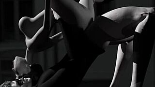 Wild 3D animated fuck with big tits girl riding huge cock in public outdoor deepthroat scene 😏