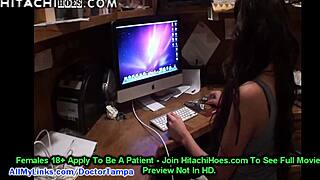 Busty latina patient masturbates in hospital