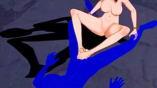 My Hero Academia Hentai - Uraraka's Footjob Ends in Messy Creampie Japanese Anime