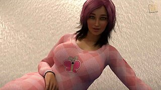 Three big-assed amateur girls with big tits can't knock john off his feet in homemade anime