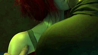 sexy redhead licks balls and deep throats huge cock while gaming