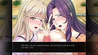 Hentai game with breeding villagers in an orgy scene
