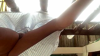 Naughty stepmother’s panties and a big black ass