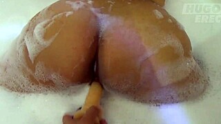 Chubby Latina, ready for casting with erect toy in jacuzzi?