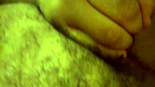 Mature woman gives a blowjob and licks the scrotum of a cuckold