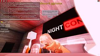 Big black cock penetrates bent over girl in Roblox porn