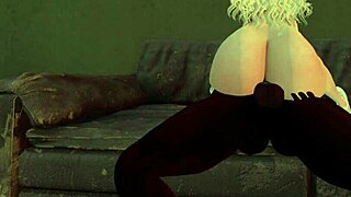 Black Man Fucks Slutty White Woman in 3D Anime