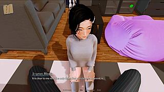 Cute curvy anime girl with big tits in harem hotel 420 outfit gets fucked.