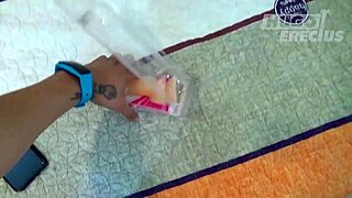 Chubby Latina, ready for casting with erect toy in jacuzzi?