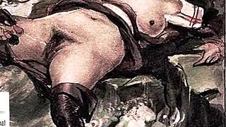 Beautiful artwork from the past with an erotic twist