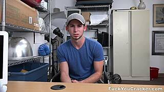 Cracker takes big black dick in ass