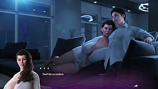 3D animated movie with Ava in apocalyptic environment with a huge cock
