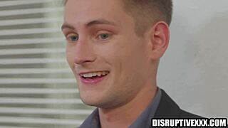 Blonde colleague at work in office setting