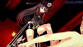 Ever seen Sucrose, Hu Tao, and Aether in wild Genshin Impact hentai action?