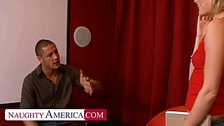 sexy blonde riley rey takes big cock for test